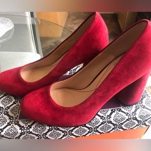 Isola Red Suede High Heel Pumps